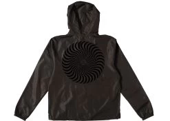 Spitfire Classic Swirl Lightweight Hood Jacket Graphite With Black Print