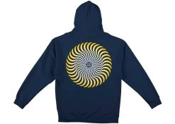 Spitfire Classic Swirl Fade Hood Slate Blue With Yellow & White Print