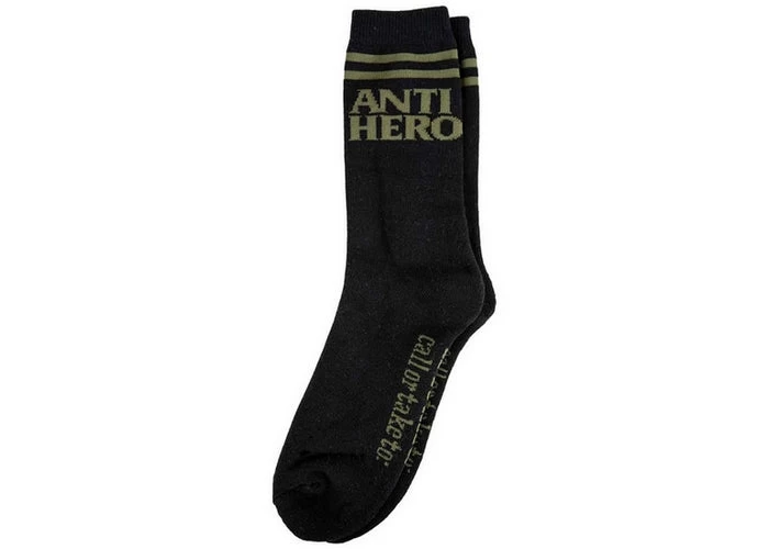 AntiHero Blackhero If Found Socks Black/Olive