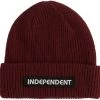 Independent B/C Groundwork Beanie Burgundy