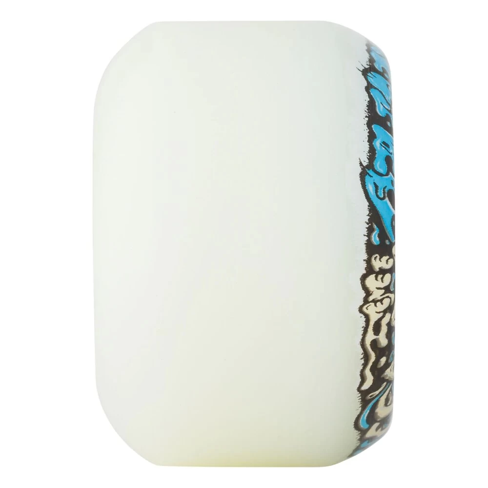 Santa Cruz Slime Balls Vomit Mini II 53MM 97A White/Blue Skateboard Wheels - Image 3