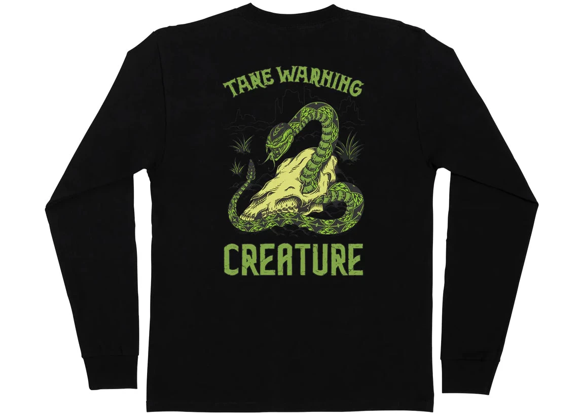 Powell Peralta Creature Take Warning Long Sleeve Tee Eco Black