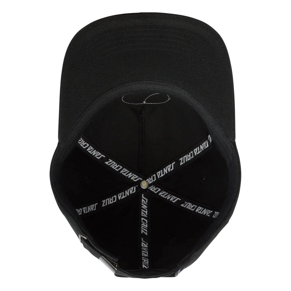 Santa Cruz Beware Dot Strapback Cap Black - Image 4