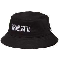 Real Script Bucket Hat Black