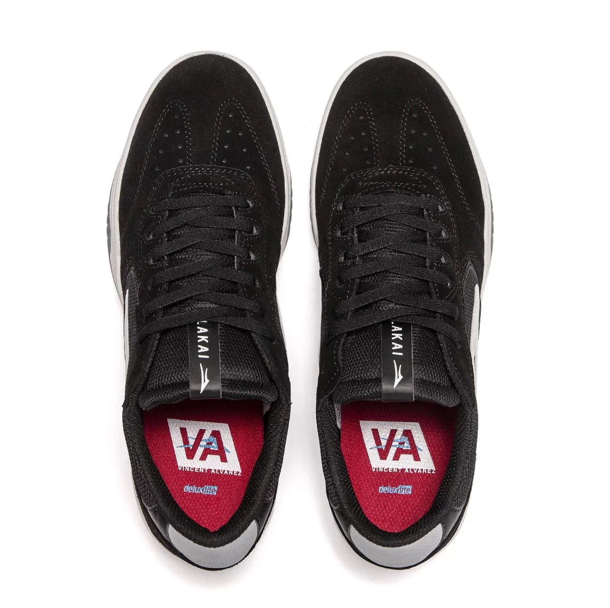 Lakai Atlantic Shoes Black/Light Grey Suede - Image 3