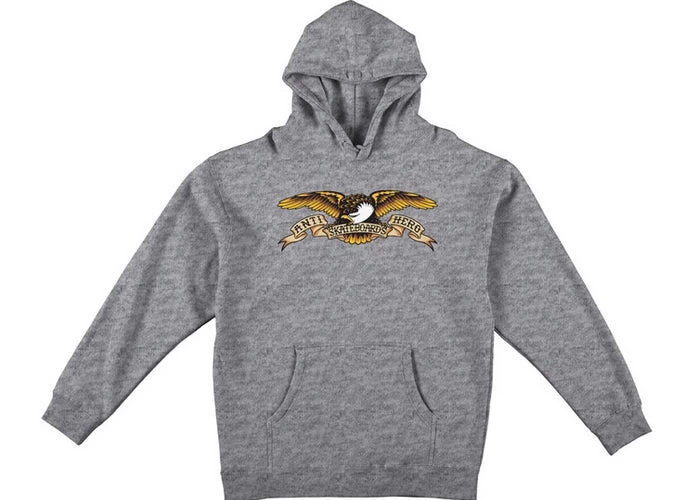 AntiHero Eagle Pullover Hoodie Grey Heather