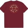 Brixton Crest II Short Sleeve Standard T-Shirt Island Berry/Straw/Burnt Red