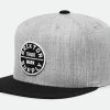 Brixton Oath III Snapback Cap Light Heather Grey/Black