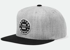 Brixton Oath III Snapback Cap Light Heather Grey/Black