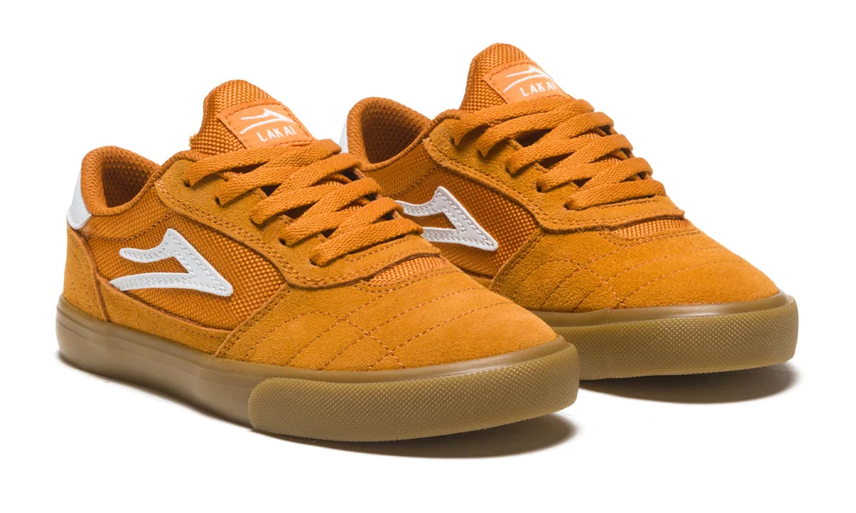 Lakai Cambridge Kid Shoes Orange Suede - Image 3