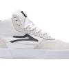 Lakai Cambridge Mid Shoes White/Black Suede