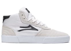 Lakai Cambridge Mid Shoes White/Black Suede