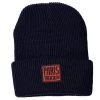 Paris Hipster Patched Beanie Navy