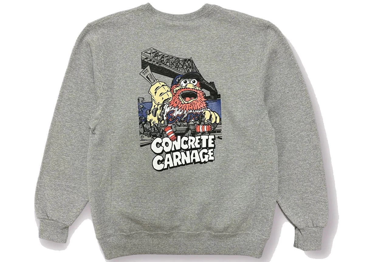 Mehrathon X Heroin Concrete Carnage Crewneck Heather