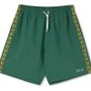 Polar Square Stripe Swim Shorts Green