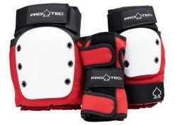 Pro-Tec Street 3-Pack Junior Red/White/Black Protection Pads