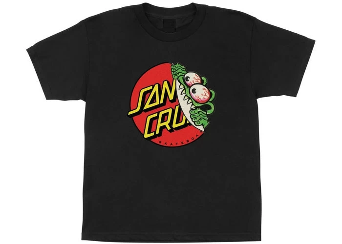 Santa Cruz Beware Dot Youth T-Shirt Black