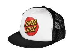 Santa Cruz Classic Dot Trucker Cap Black/White