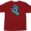 Santa Cruz Screaming Hand Youth T-Shirt Cardinal