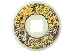 Santa Cruz Slime Balls Vomit Mini II 56MM 97A Skateboard Wheels White/Yellow