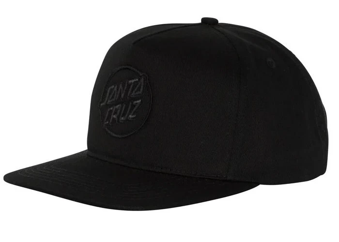 Santa Cruz Tiered Opus Snapback Cap Black