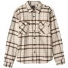 Brixton Bowery Flannel Heavy Weight Long Sleeve Shirt Beige Off White Desert Palm