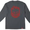 Spitfire Youth Bighead Long Sleeve Tee Charcoal/Red