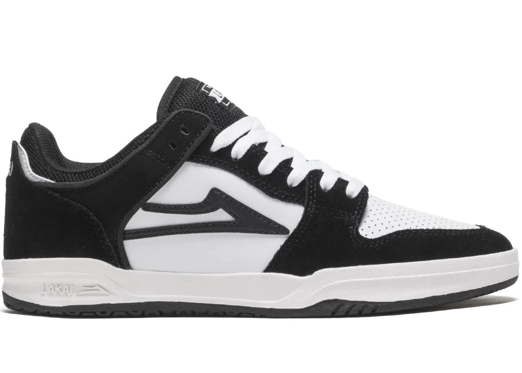 Lakai Telford Low Shoes Black White Suede