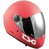 TSG The Pass Pro Solid Color Matt Red (+Bonus Visor) Full Face Longboard Helmet