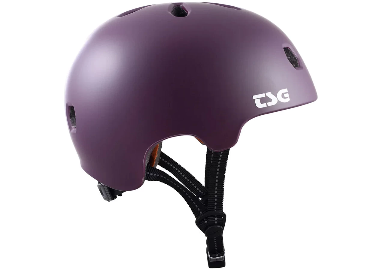 TSG Meta Solid Color Satin Eggplant Helmet - Image 2