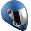 TSG The Pass Pro Solid Color Matt Blue (+Bonus Visor) Full Face Longboard Helmet