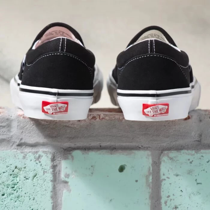 Vans Skate Slip-On Shoes Black White - Image 3