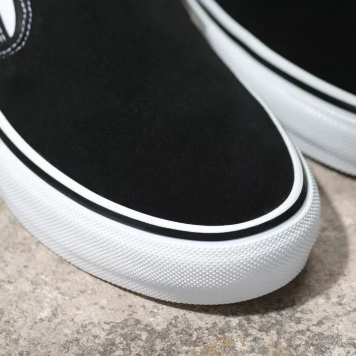 Vans Skate Slip-On Shoes Black White - Image 4