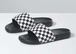 Vans Kids La Costa Slide-On Sandals Checkerboard White