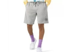 Vans Logo Fleece Shorts Cement Heather