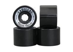 Cadillac White Walls Black Longboard Wheels