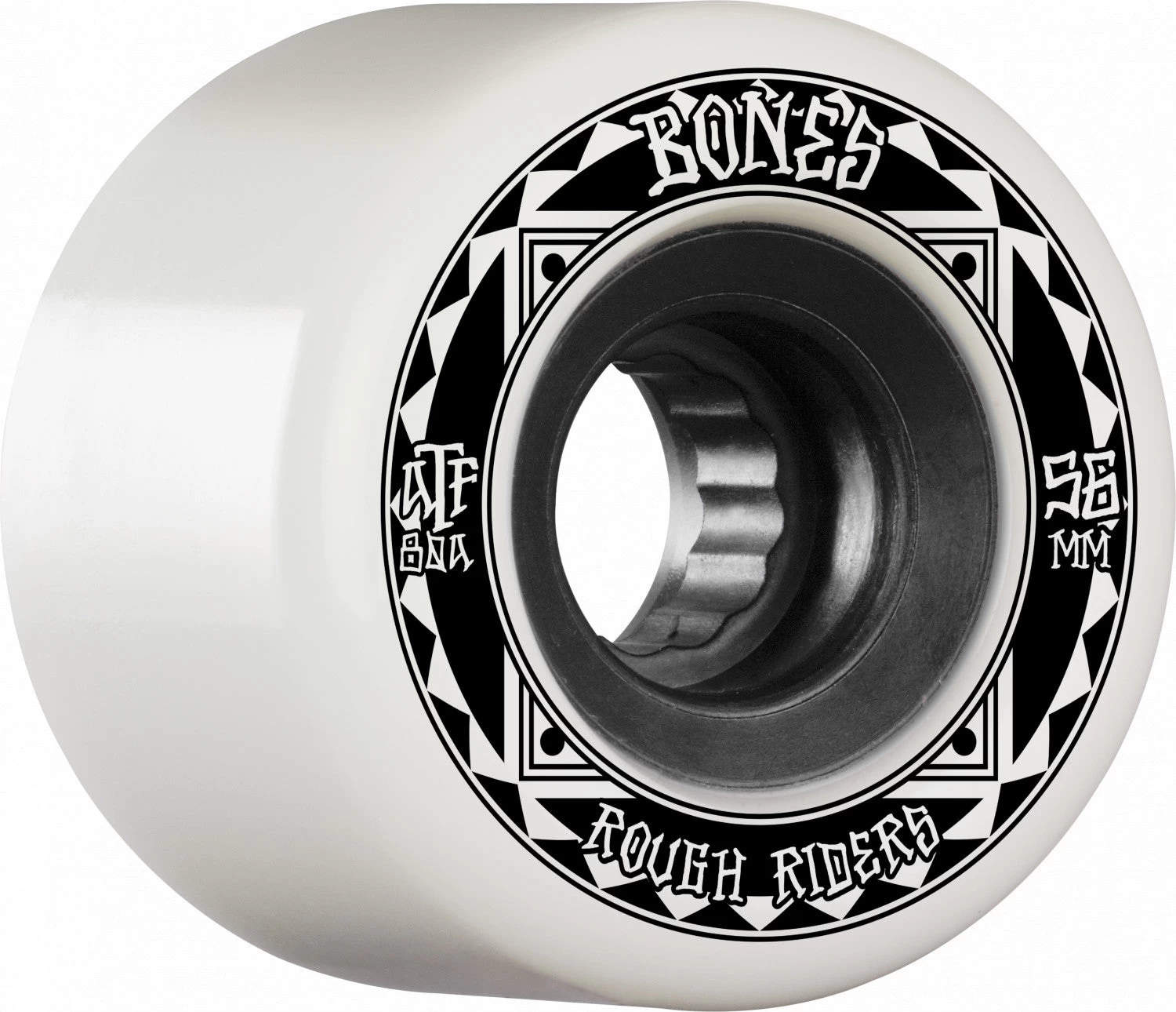 Bones ATF Rough Riders Runners White 56MM Skateboard Wheels - Image 2