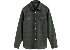 Brixton Bowery Flannel Long Sleeve Shirt Ocean
