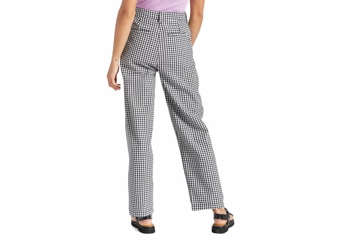 Brixton Victory Women's Trouser Pants Black Gingham - Image 3
