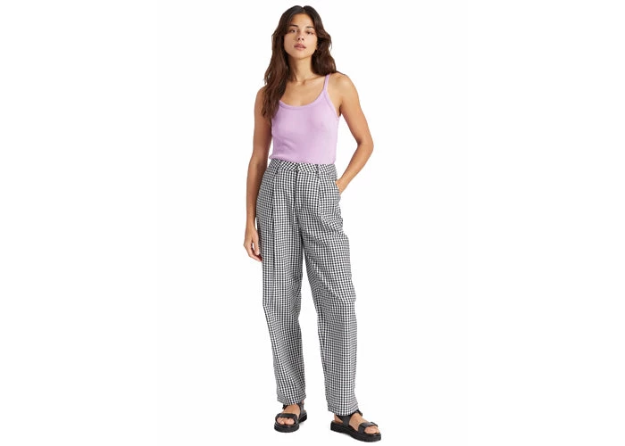 Brixton Victory Women's Trouser Pants Black Gingham - Image 2