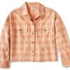 Brixton Bowery Women's Lightweight Long Sleeve Flannel Shirt Dusty Coral