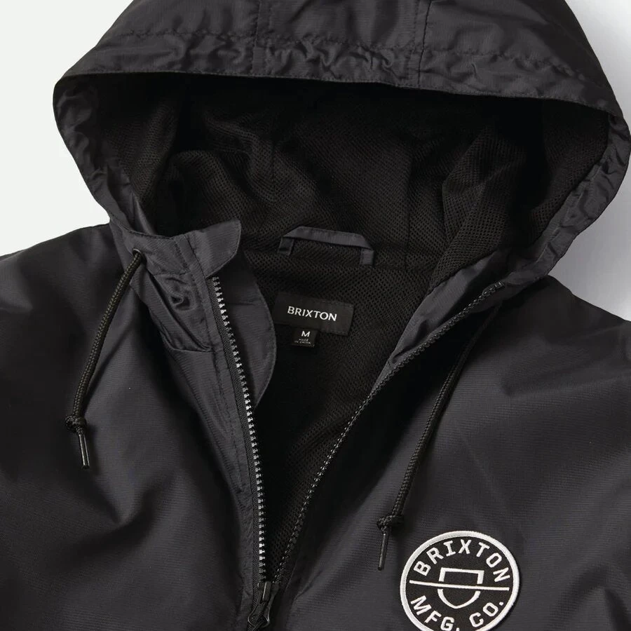 Brixton Claxton Crest Lightweight Jacket Black/Black - Image 2