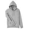 Brixton Stem Crossover Hoodie Heather Grey