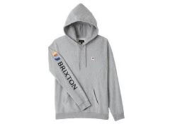 Brixton Stem Crossover Hoodie Heather Grey