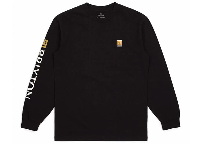 Brixton Beta II Long Sleeve Tee Black Garment Dye