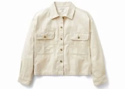 Brixton Bowery Corduroy Women's Long Sleeve Flannel Shirt Dove
