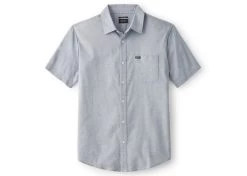 Brixton Charter Oxford Short Sleeve Woven Shirt Light Blue Chambray