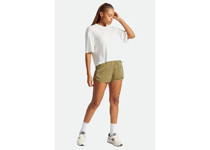 Brixton Montauk Skimmer Women's Crop T-Shirt White - Image 2