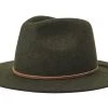 Brixton Wesley Fedora Hat Moss/Brown Mix
