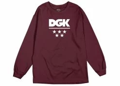DGK All Star Long Sleeve Tee Burgundy